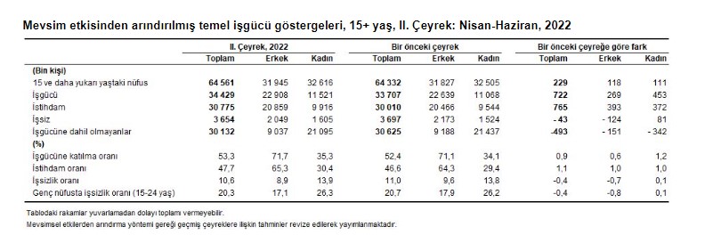 tüik işsizlik